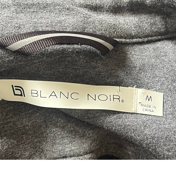 Women's Blanc Noir Down Feathers Vest Gray Black Netting Design Sz Med - Picture 5 of 7